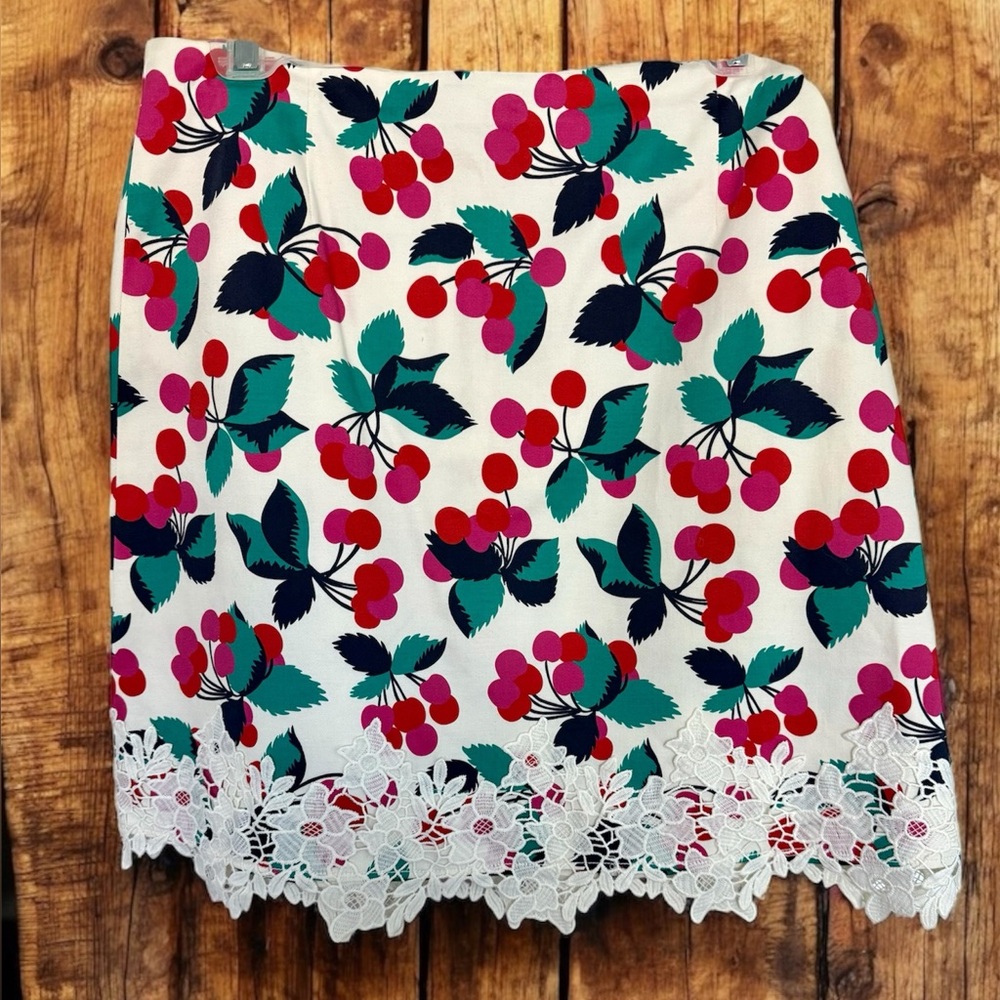 NWOT Draper James Cherry Skirt